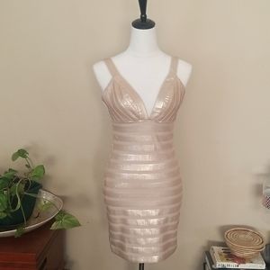 Bebe Gold Cocktail Dress